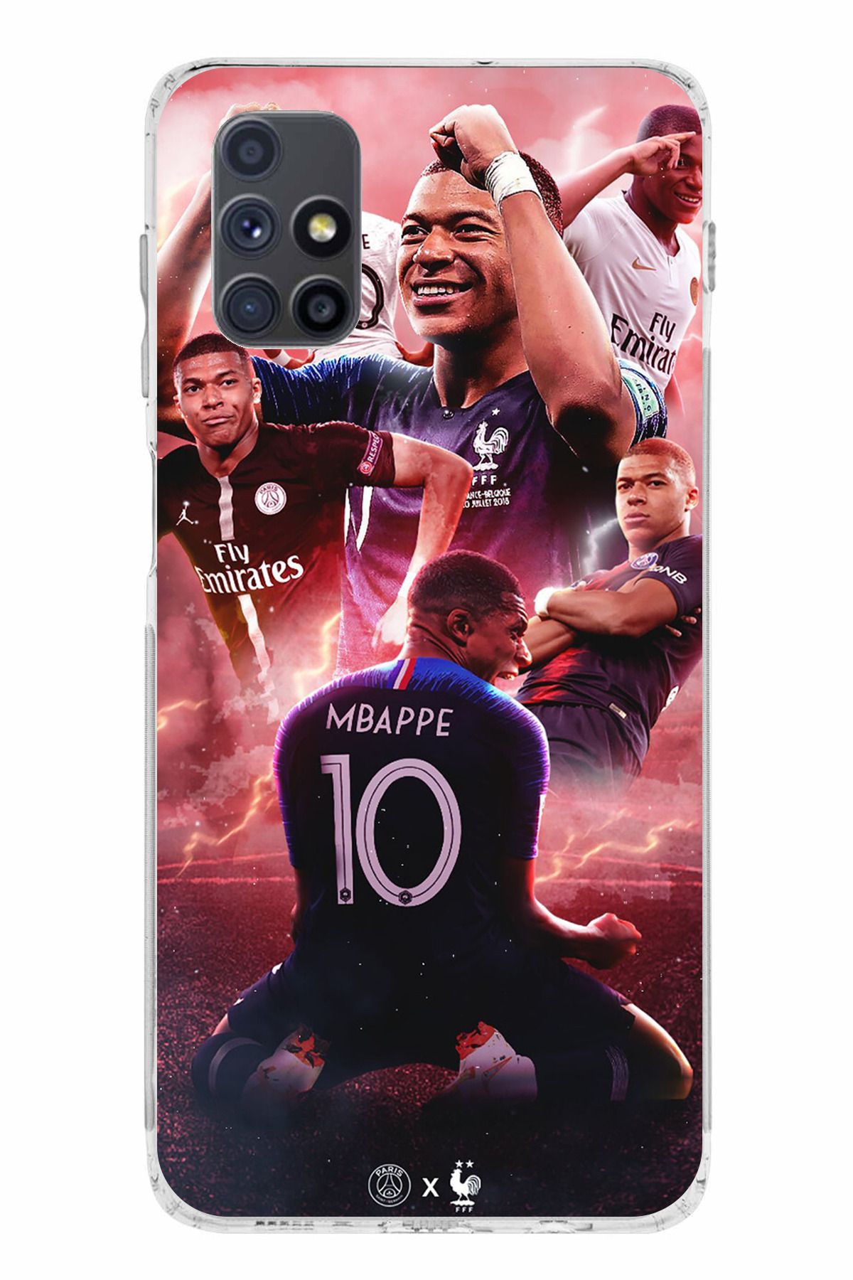 TechTree Samsung Galaxy M51 Uyumlu Mbappe Sevinçler Şeffaf Silikon Kılıf