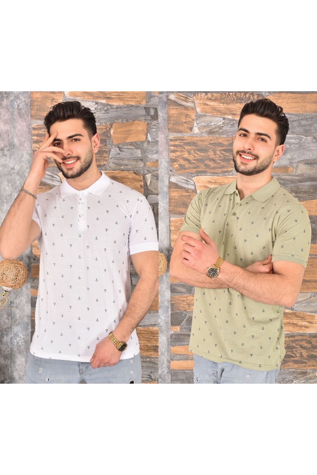 Bala Giyim 2'li ERKEK POLO YAKA DESENLİ T-SHIRT
