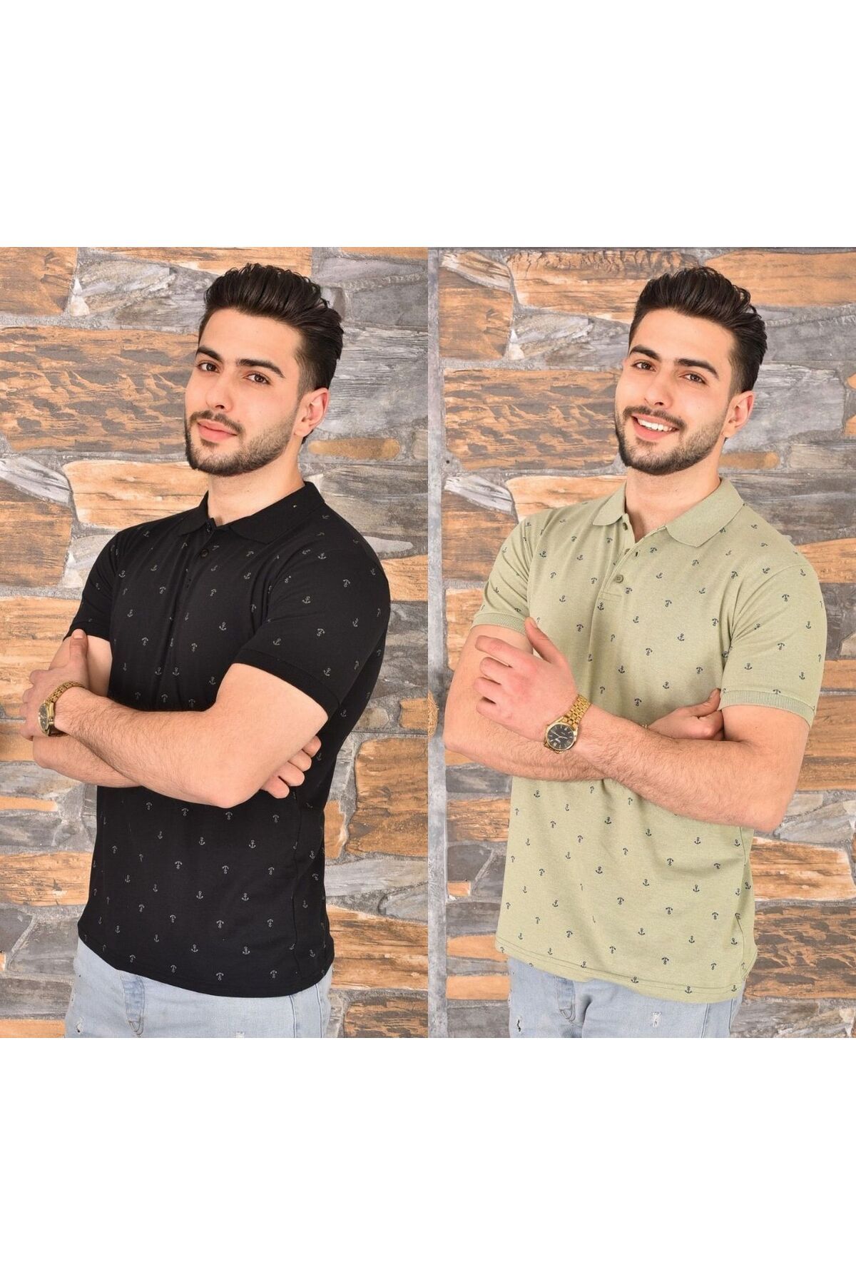 Bala Giyim 2'li ERKEK POLO YAKA DESENLİ T-SHIRT