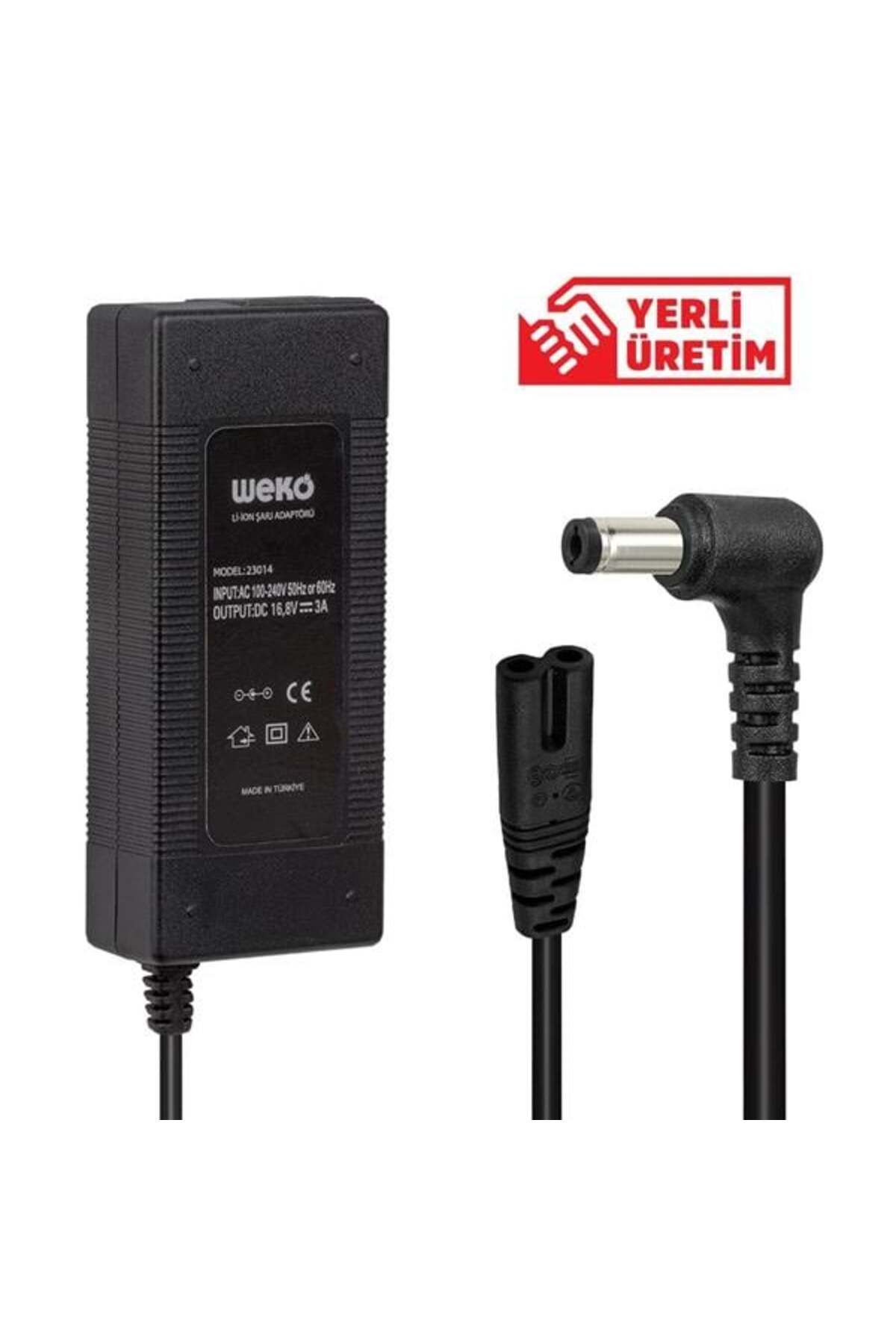 DENİZBİLİŞİM 16.8 Volt - 3 Amper 5.5*2.5 Uçlu Kırmızı Yeşil Ledli Masa Tipi Şarj Adaptörü