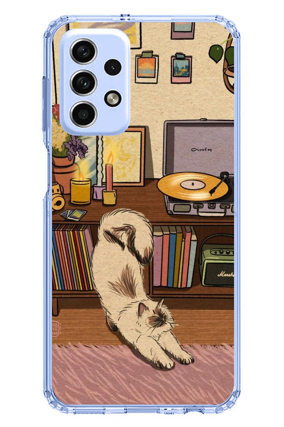 TechTree Samsung Galaxy A33 Uyumlu Nostaljik Köpek Tasarımlı Şeffaf Silikon Kılıf