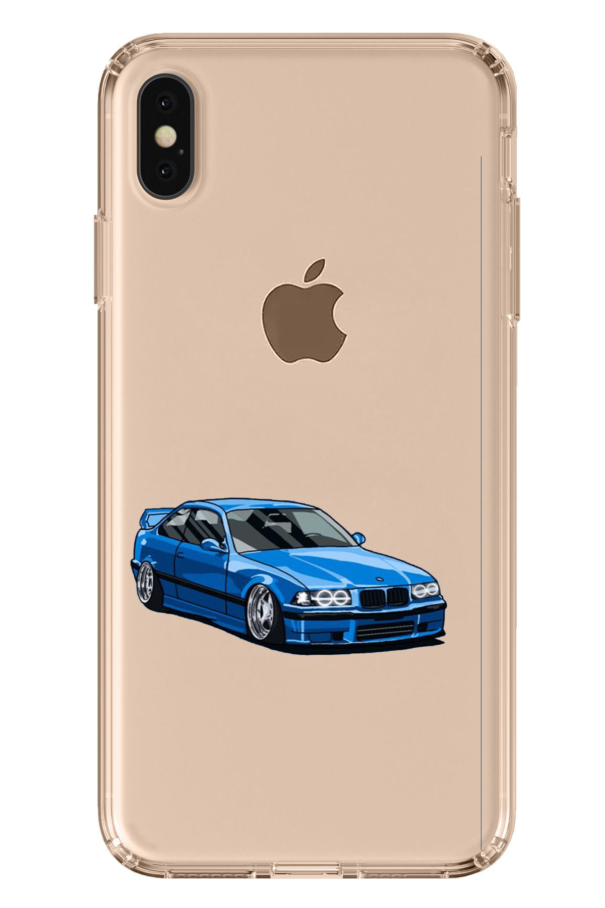 TechTree iPhone XS MAX Uyumlu E36 M3 Tasarımlı Şeffaf Silikon Kılıf