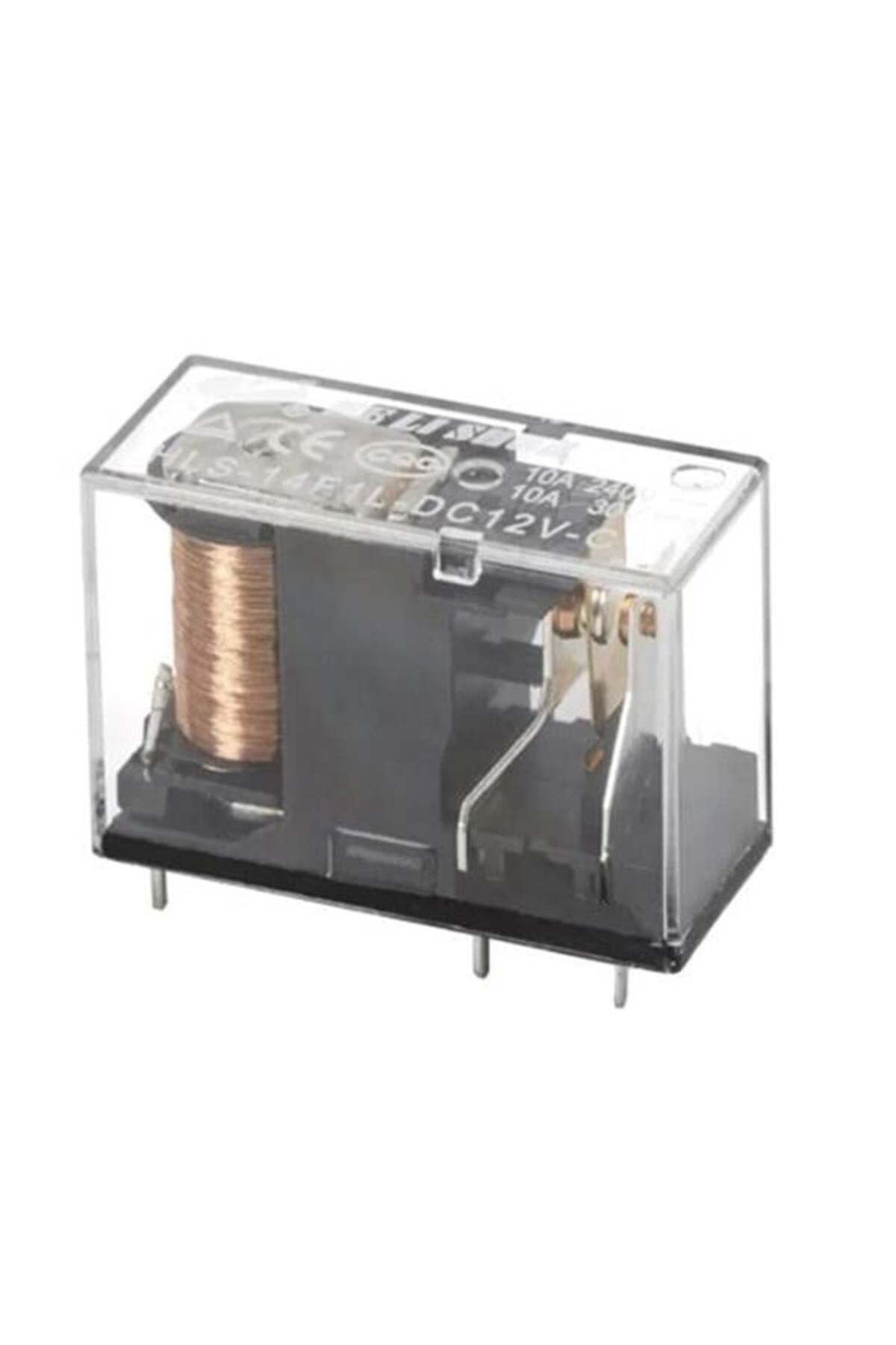 robotrend 12 Volt Röle Tek Kontak 5 Bacak 10 Amper Hls-14F1L-Dc12V-C