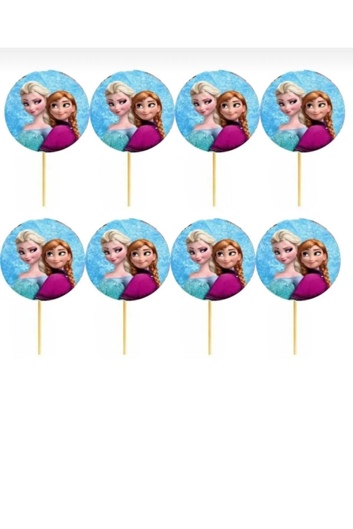 partyrüyası Frozen Elsa Karlar Ülkesi Doğum Günü Pasta Kürdanı Cupcake Süsleme Kürdan