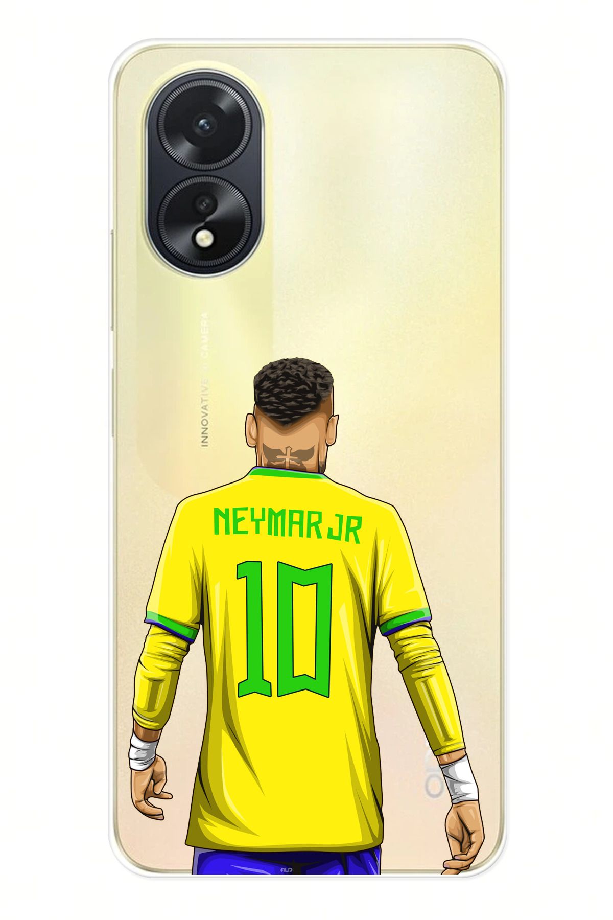 TechTree OPPO A38 Uyumlu Neymar Minimal Forma Şeffaf Silikon Kılıf