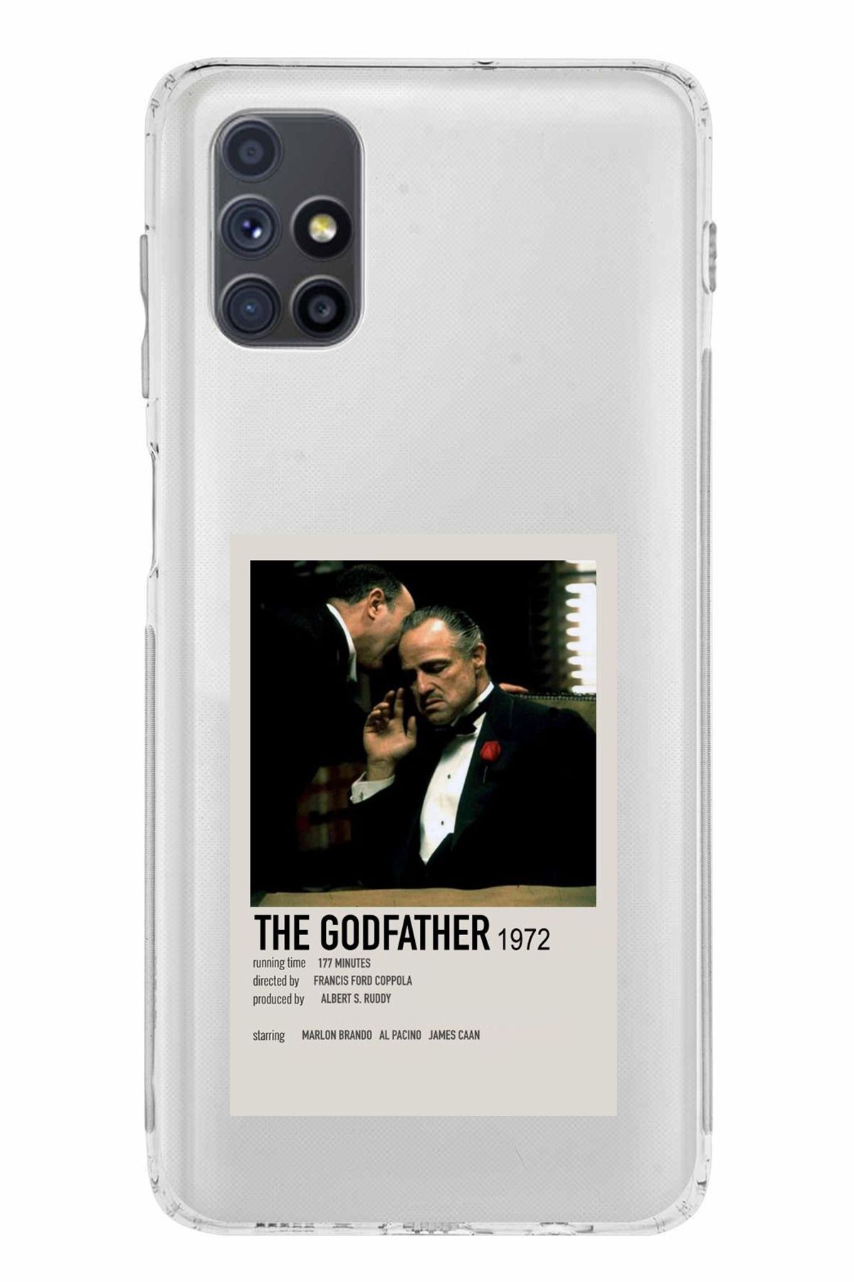 TechTree Samsung Galaxy M51 Uyumlu The GodFather Baba Poster Tasarımlı Şeffaf Silikon Kılıf