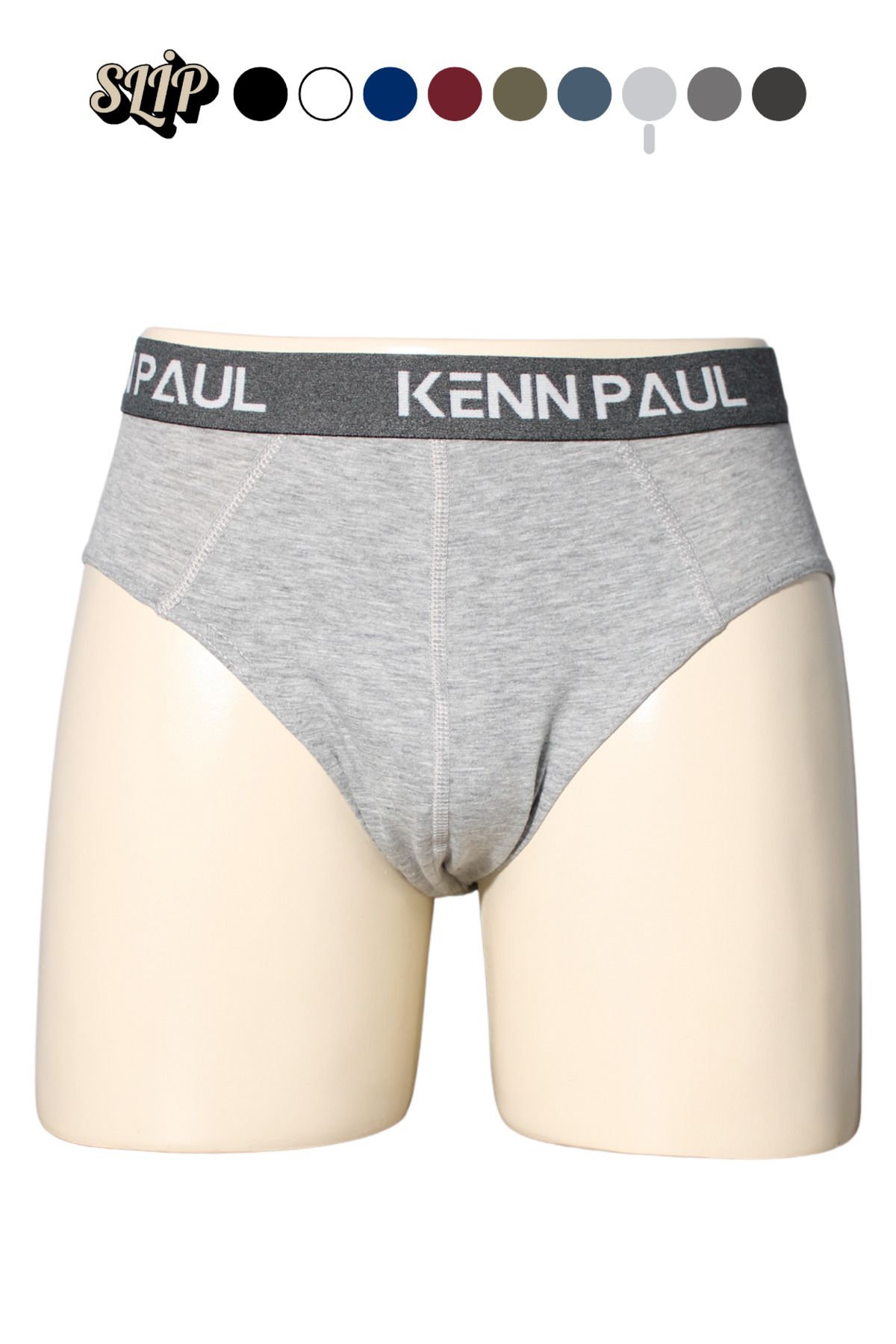 Kennpaul Erkek Düz Pamuklu Gri Boxer | Slip Boxer