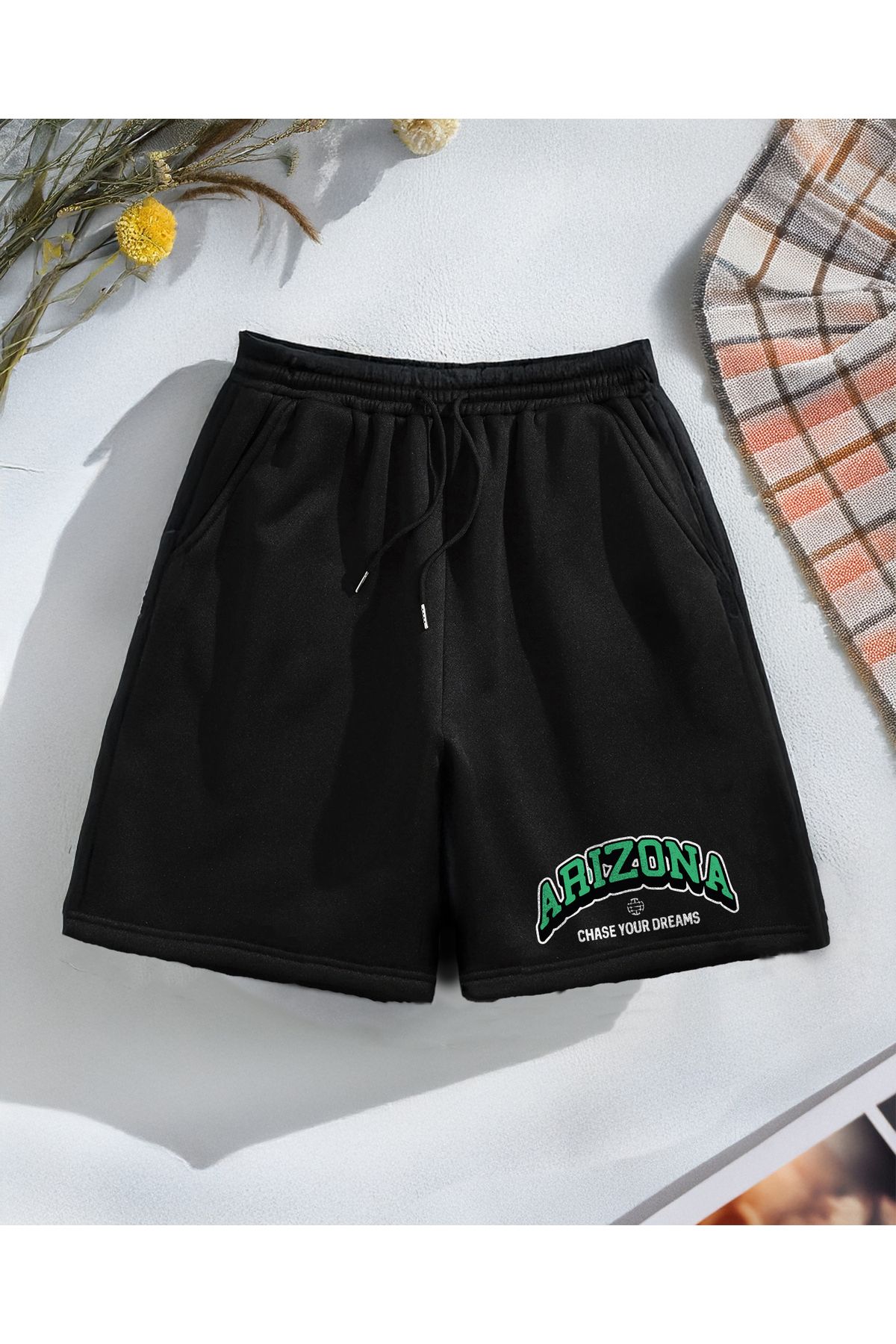 De Carte Arizona Baskılı Rahat Relaxed fit Unisex Şort Bermuda