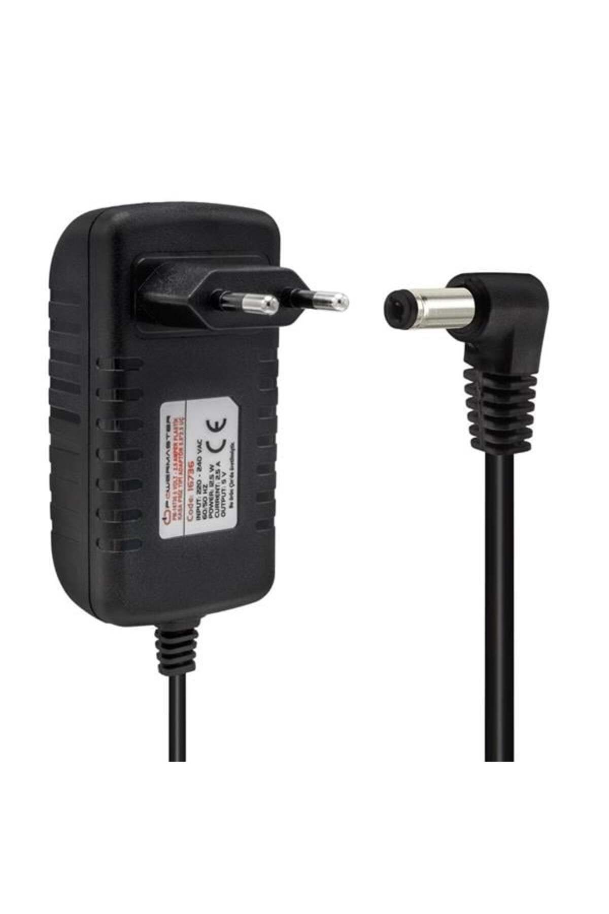 robotrend Pm-16736 5 Volt - 2.5 Amper 5.5*2.5 Mm Uçlu Plastik Kasa Priz Tipi Adaptör