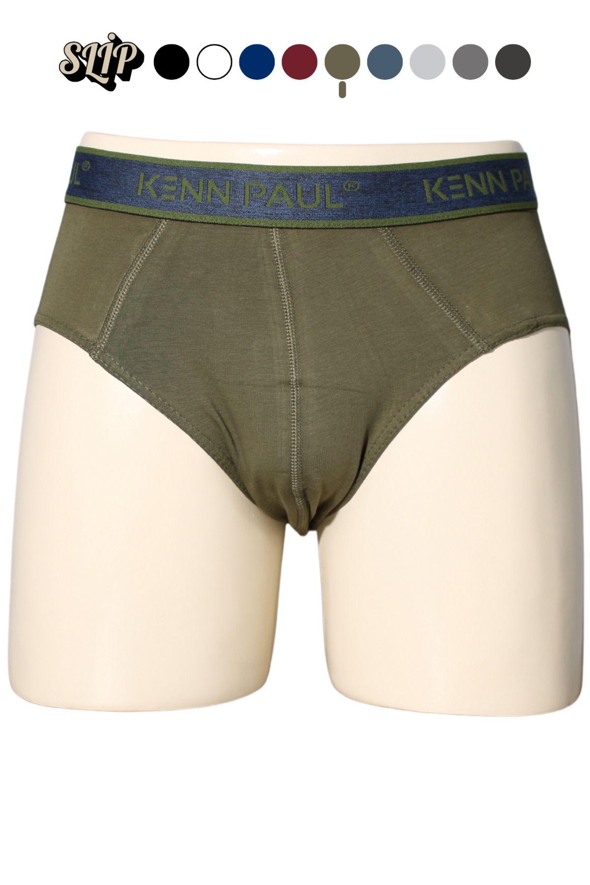 Kennpaul Erkek Düz Pamuklu Haki Boxer | Slip Boxer