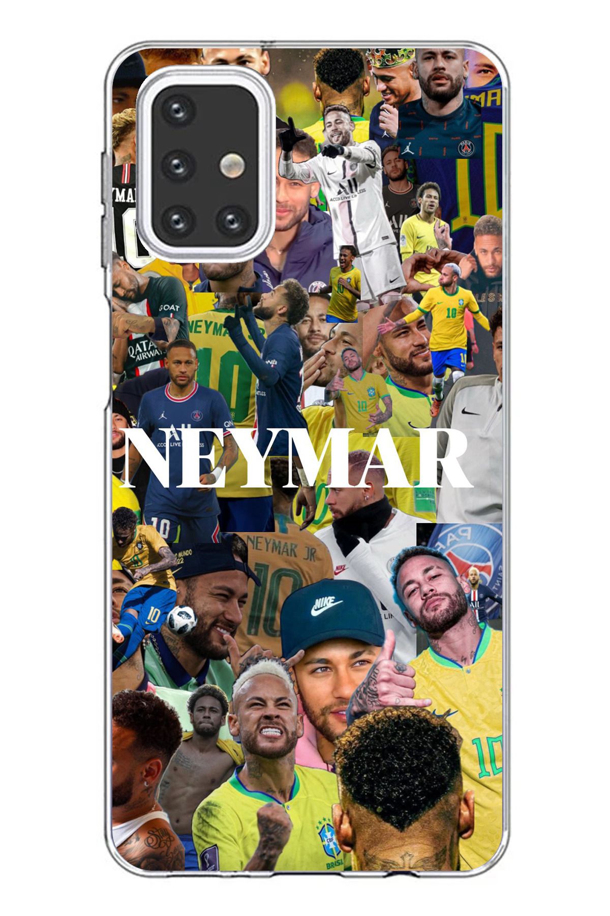TechTree Samsung Galaxy M31S Uyumlu Neymar Brezilya Şeffaf Silikon Kılıf