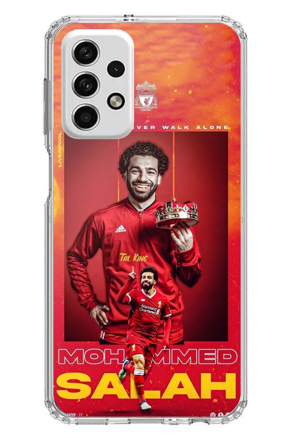 TechTree Samsung Galaxy A73 Uyumlu Salah King Kral Tasarımlı Şeffaf Silikon Kılıf