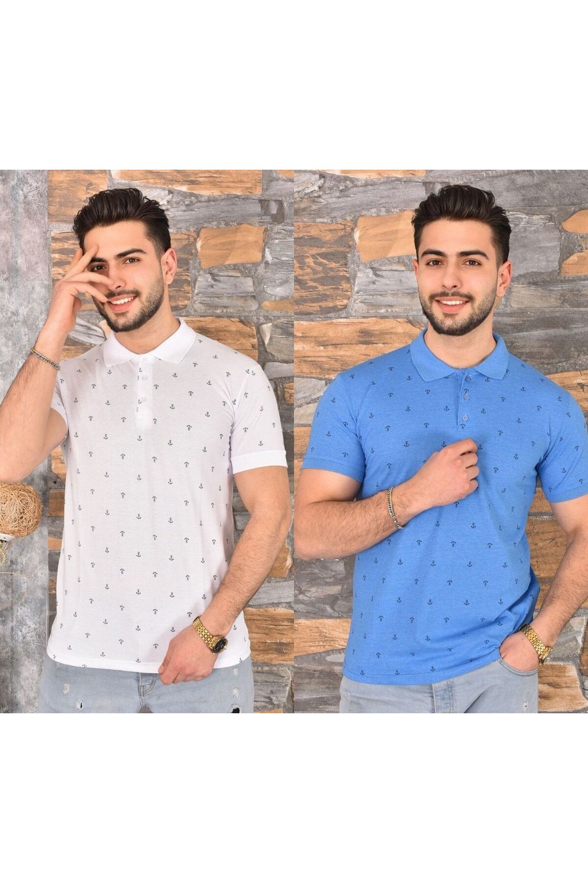 Bala Giyim 2'li ERKEK POLO YAKA DESENLİ T-SHIRT