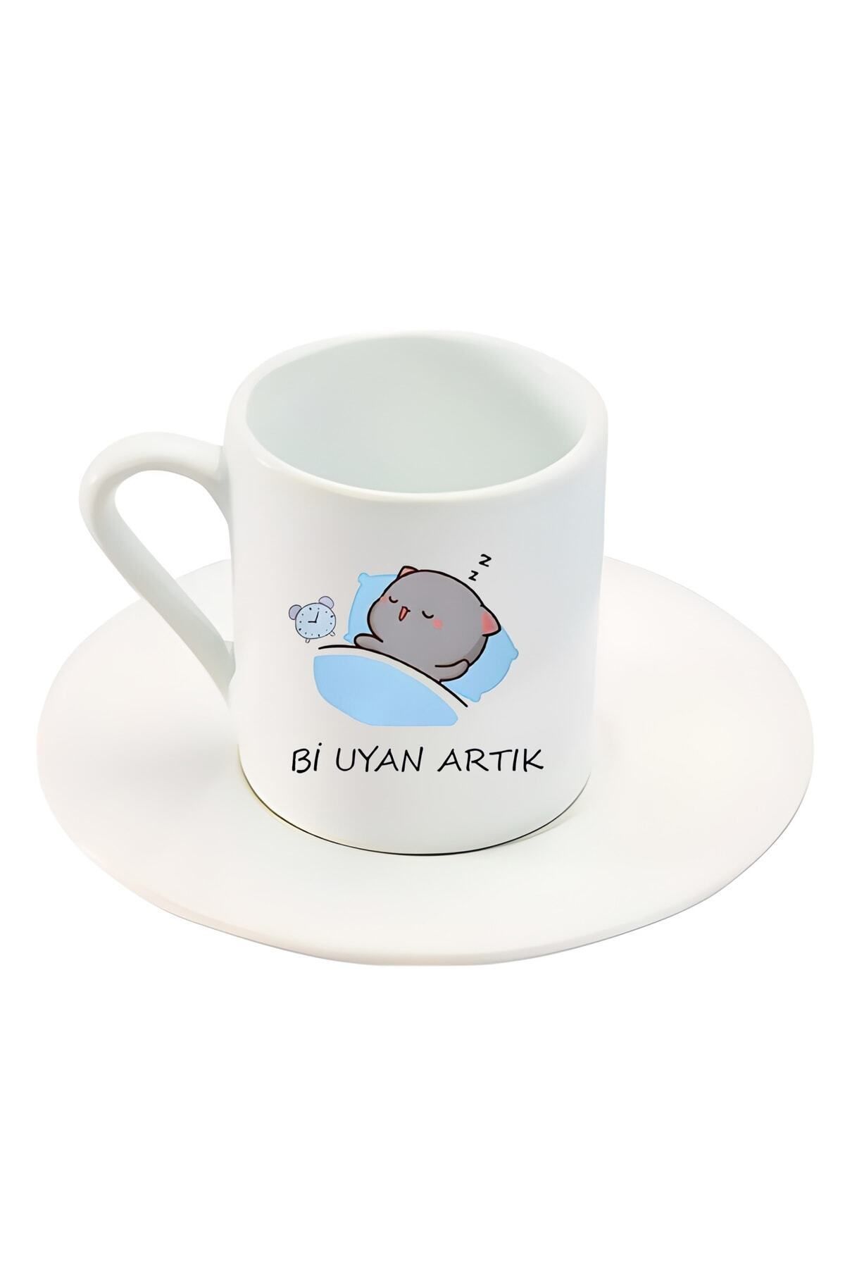 BİBANAPROMOSYON Cat Türk Kahve Fincanıı