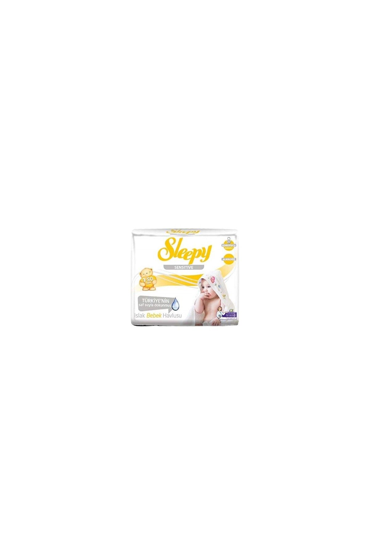 Sleepy Sensitive Islak Mendil Havlu 3 X 50'li '2li Paket 300 Yaprak
