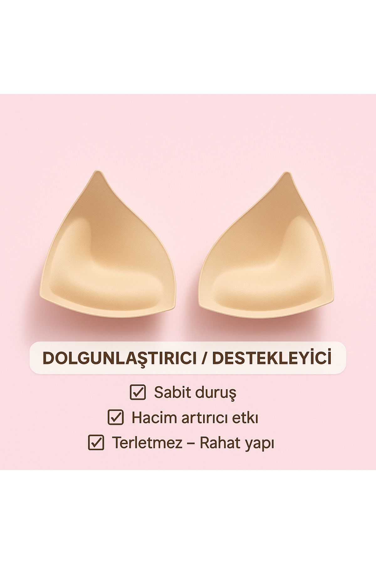 Behills Mayo Bikini Abiye Elbise Destekleyici Double Dolgu Üçgen Push-up Göğüs Pedi