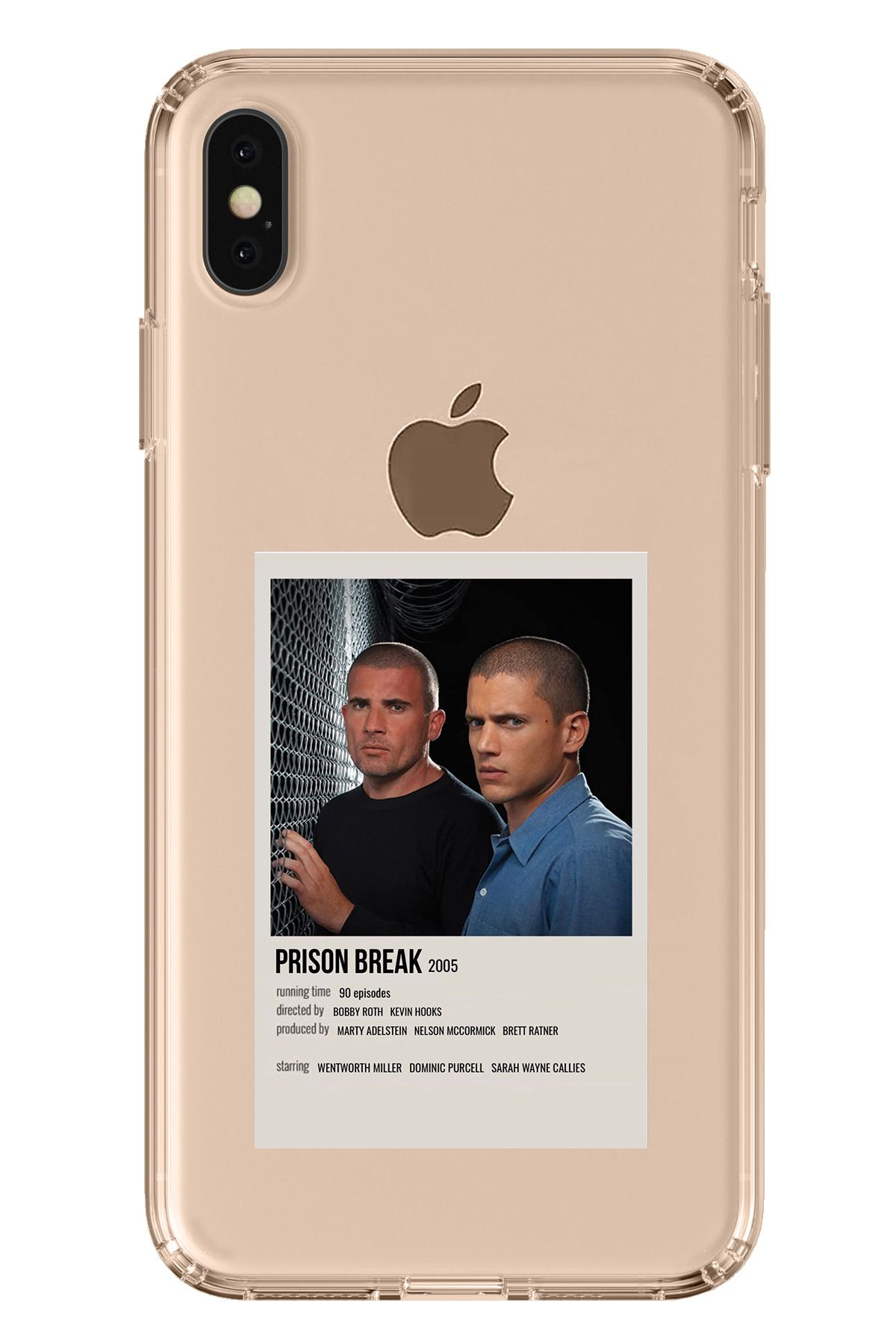 TechTree iPhone XS MAX Uyumlu Prison Break Tasarımlı Şeffaf Silikon Kılıf