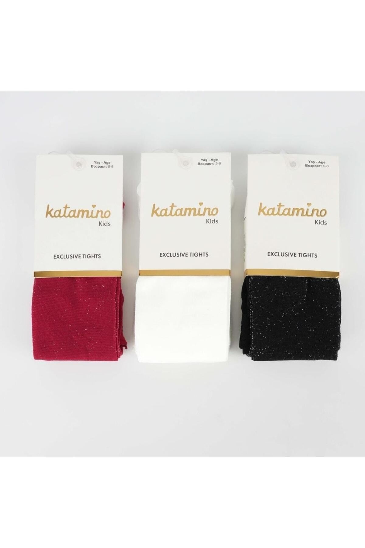 جوراب مشکی دخترانه و بچگانه شلواری مولتی براق دختر بچه Katamino