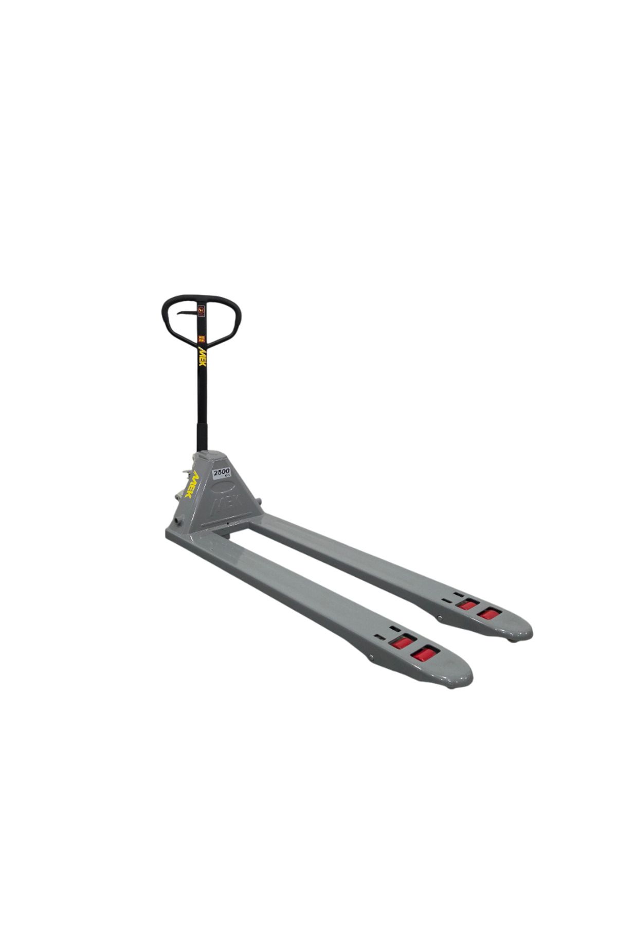 MEK MTR25-150 2,5T 2500kg Döküm Pompalı 150cm Uzun Manuel Transpalet - PU Kırmızı Teker