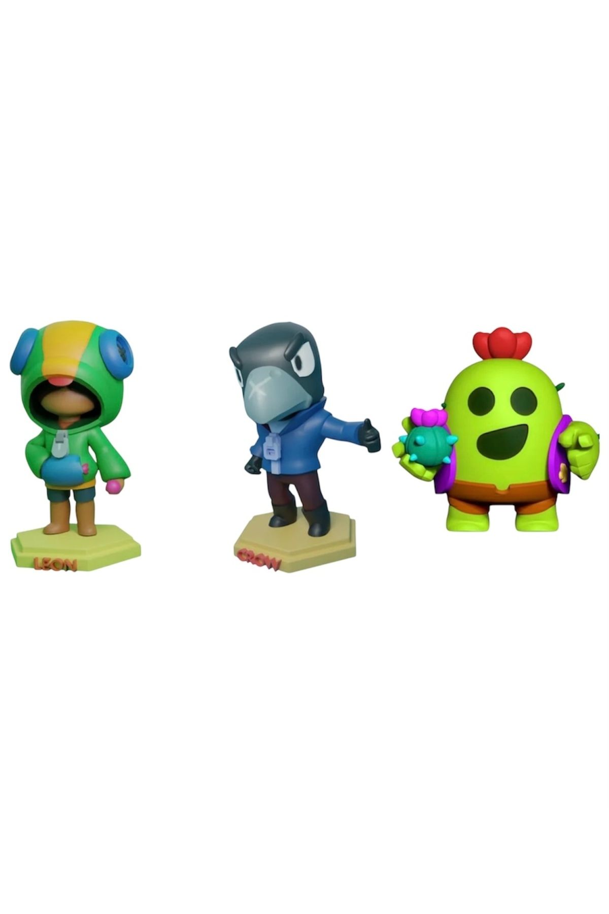 CRAWL 3D STUDIO Brawl stars 3lü set leon,spike,crow