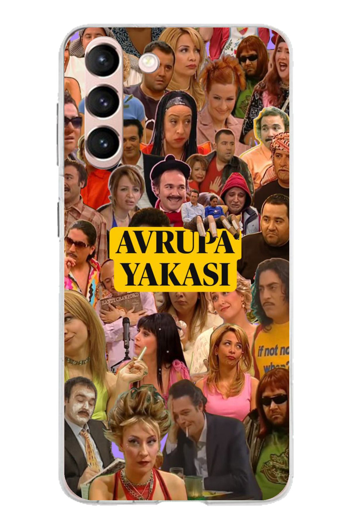 TechTree Samsung Galaxy S21 Uyumlu Avrupa Yakası Şeffaf Silikon Kılıf