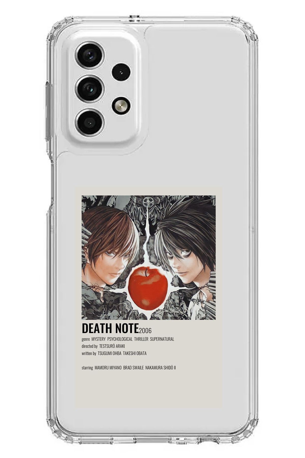 TechTree Samsung Galaxy A73 Uyumlu Death Note Poster Tasarımlı Şeffaf Silikon Kılıf