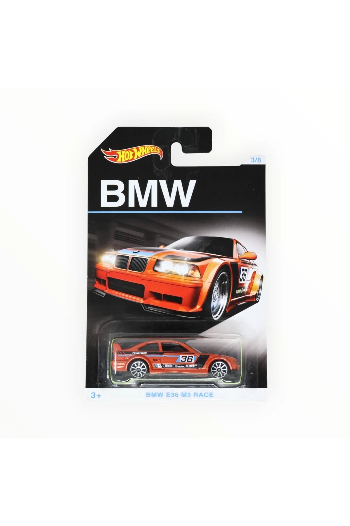 HOT WHEELS BMW E36 M3 Race Diecast Model Araba – 2015 Üretimi, Koleksiyonluk