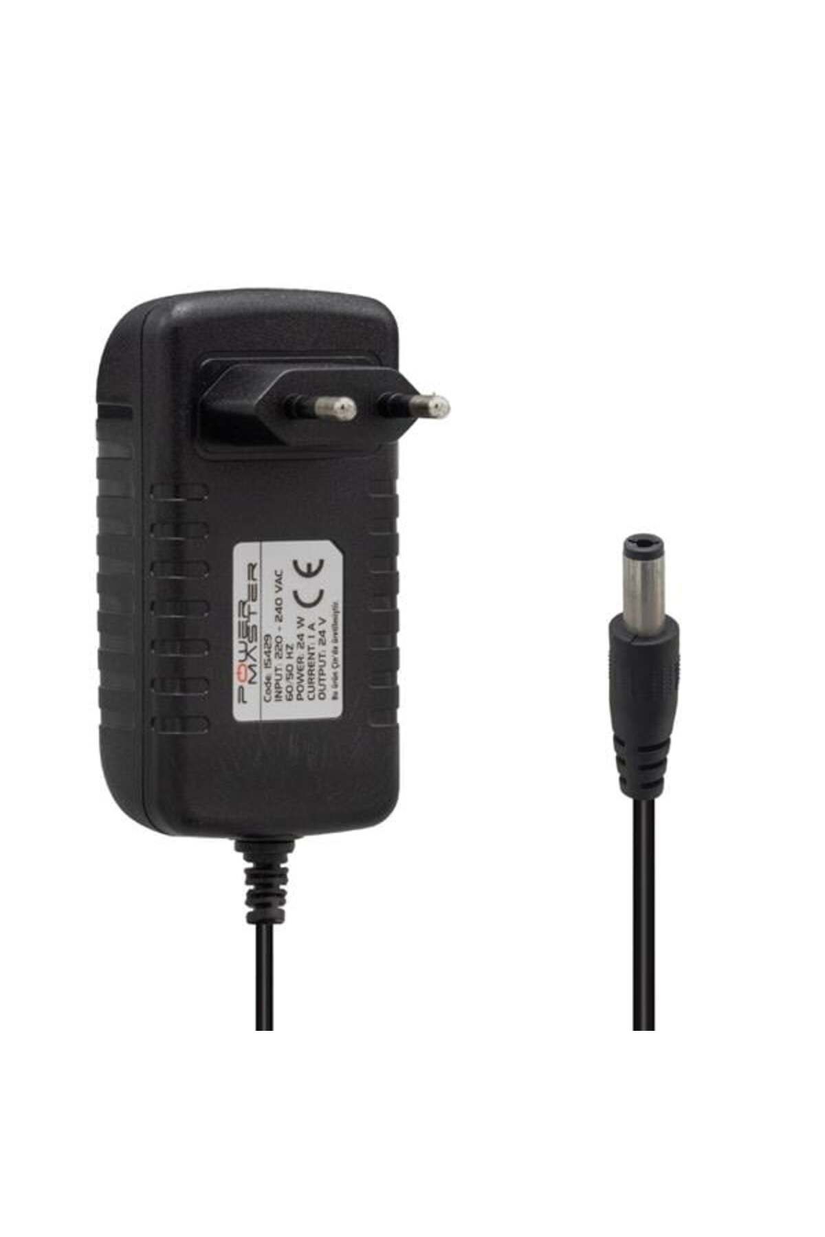 robotrend Powermaster Pm-15429 24 Volt - 1 Amper 5.5*2.5 Mm Uçlu Priz Tipi Plastik Kasa Adaptör