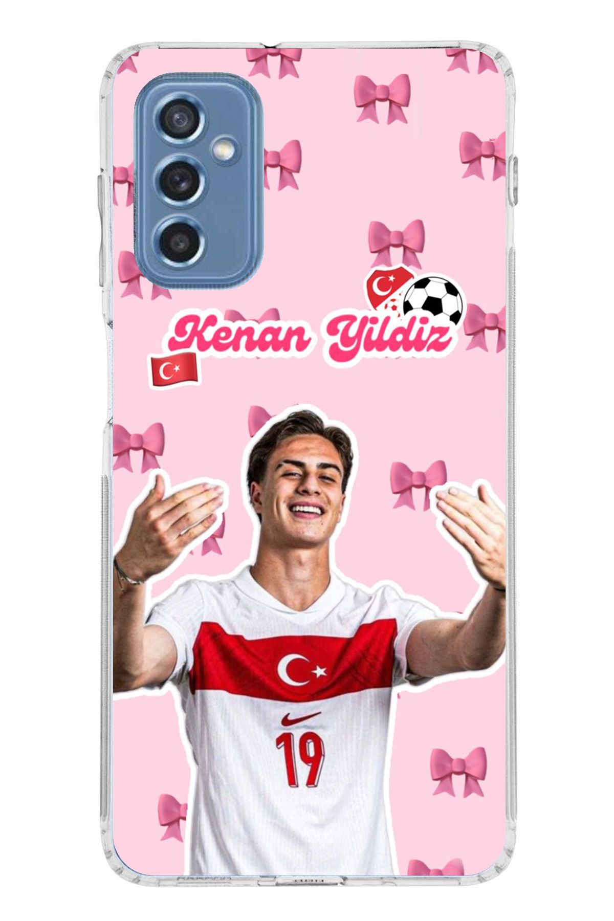 TechTree Samsung Galaxy M52 Uyumlu Kenan Yıldız Kurdele Şeffaf Silikon Kılıf