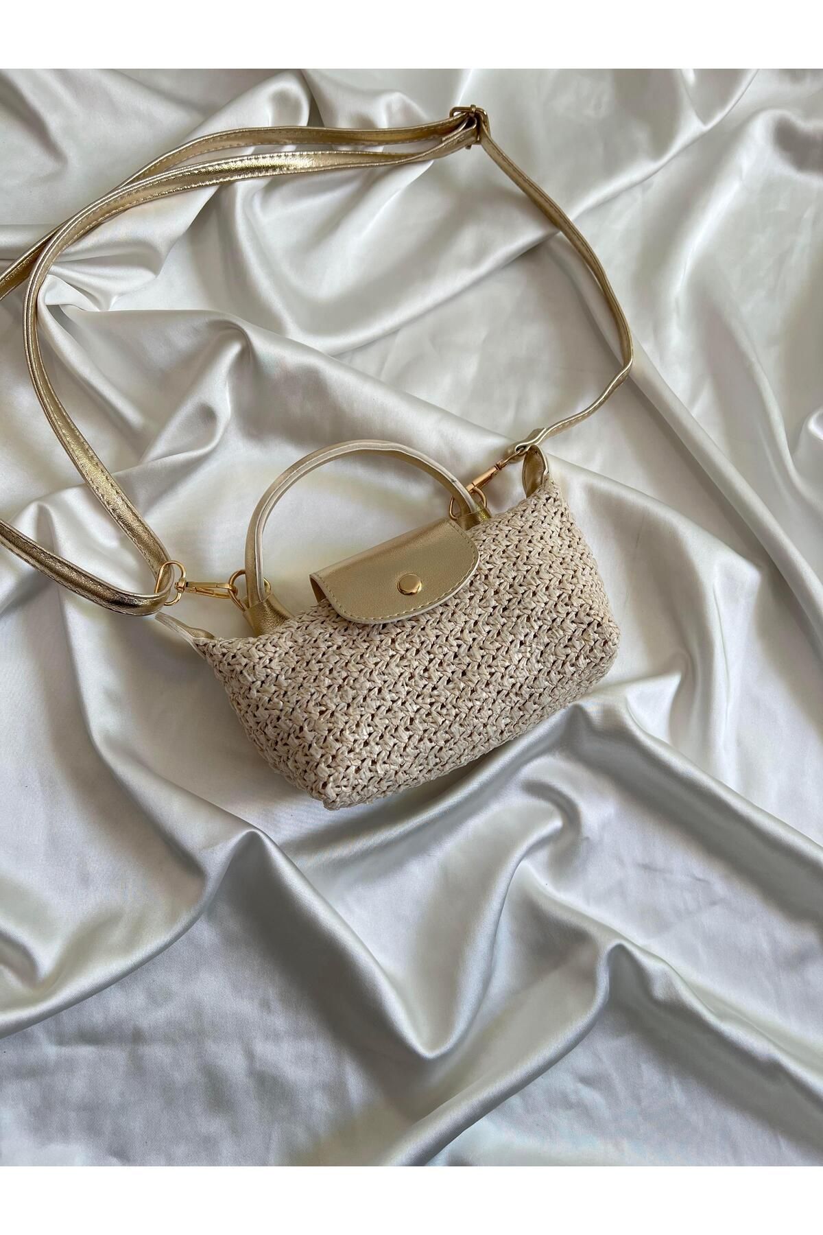 Mia Collection Dina Model El Ve Kadın Omuz Çantası Gold