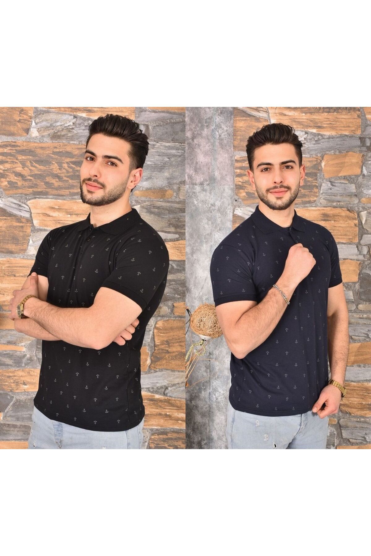 Bala Giyim 2'li ERKEK POLO YAKA DESENLİ T-SHIRT