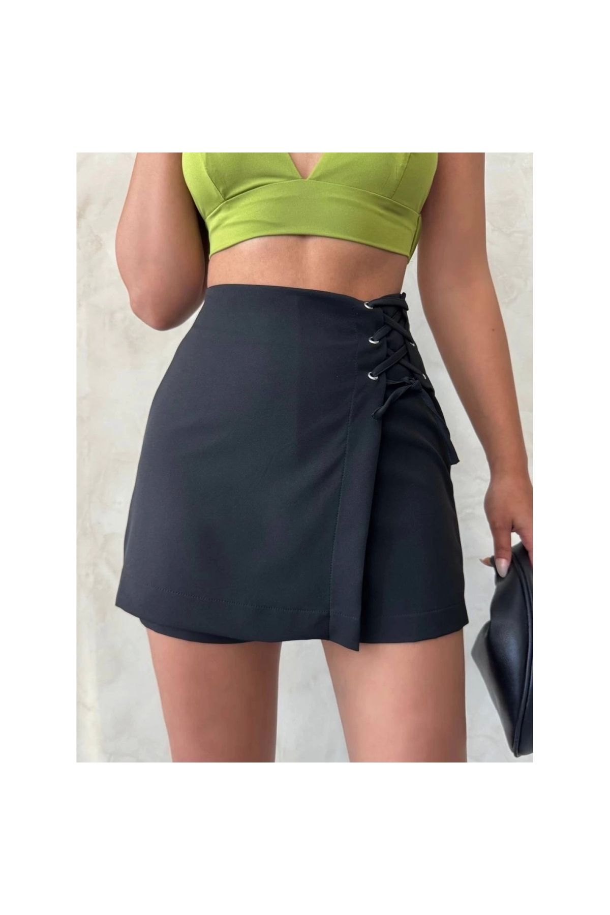 KAZAX Kuş gözü şort etek s25819