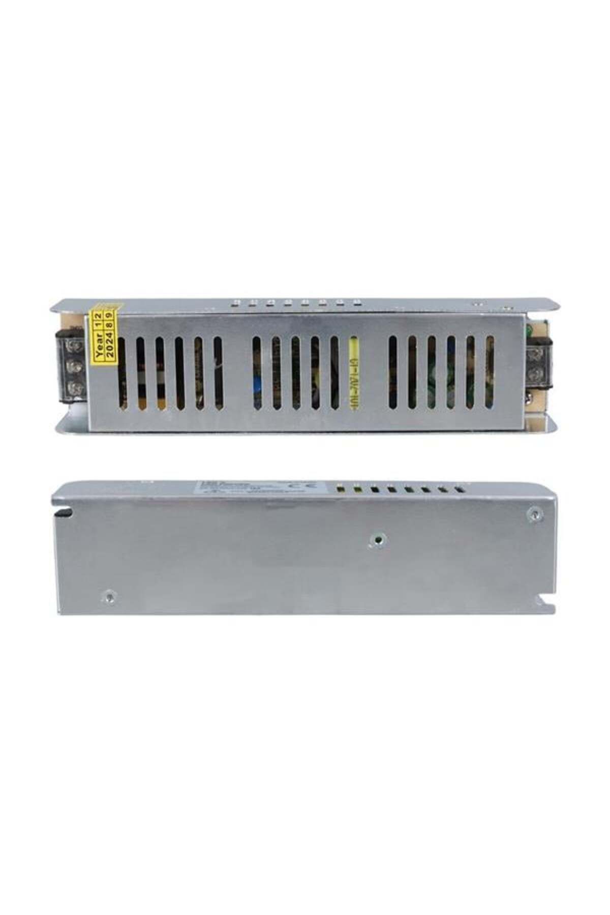 DENİZBİLİŞİM Ledx Aln-M1210S 12 Volt 10 Amper 120 Watt Slim Metal Kasa Adaptör 190X48X38Mm