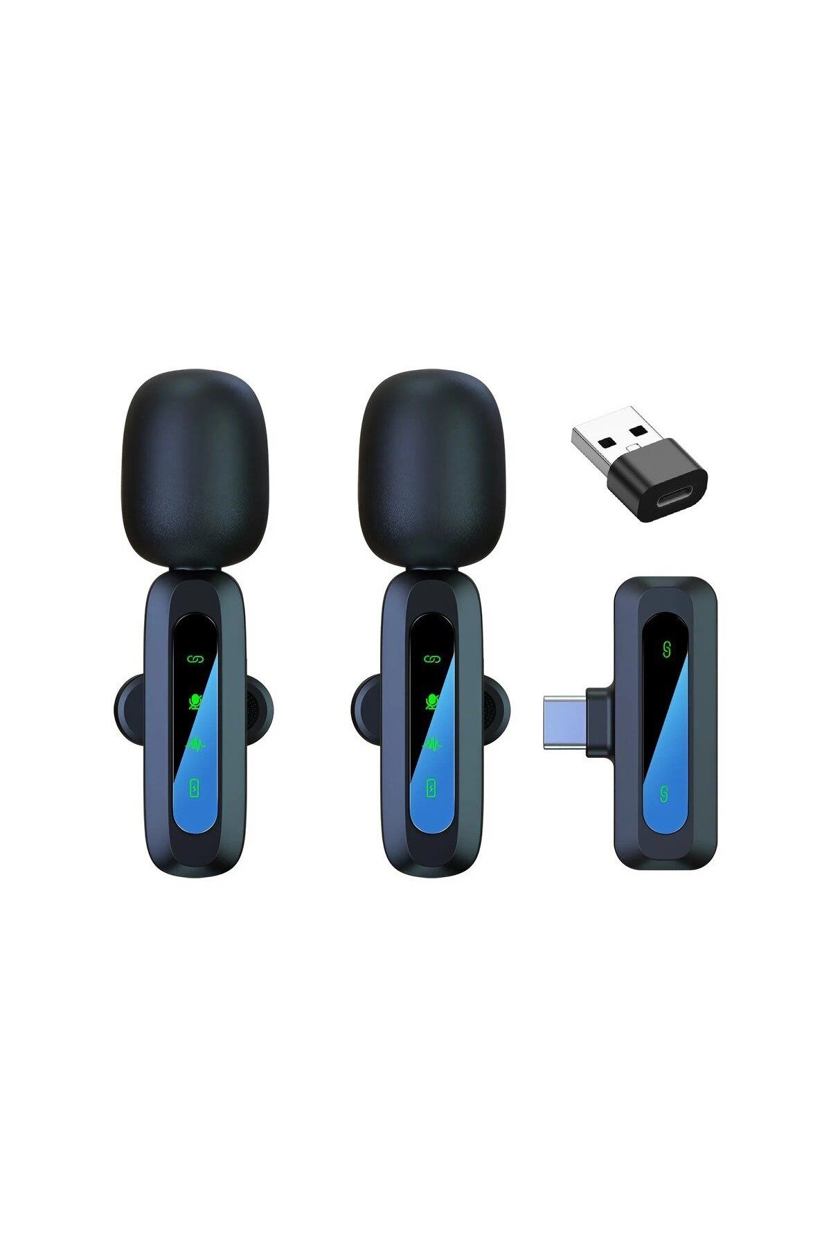sehasepeti-Set de 2 microfoane lavalieră wireless Hasepe USB-C, pentru Android, iPhone, PC, tabletă 1