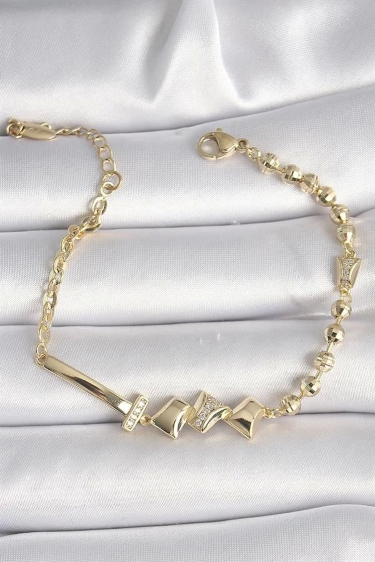 Lale Moda Pirinç Gold Renk Zirkon Taş Detay Xuping VIP Exclusive Seri Bileklik