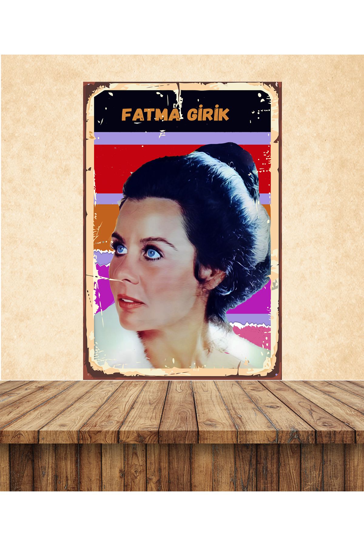 TAKIFİX Fatma Girik Temalı 20 x 30 CM MDF Duvar Tablosu 01 UVI BASKI