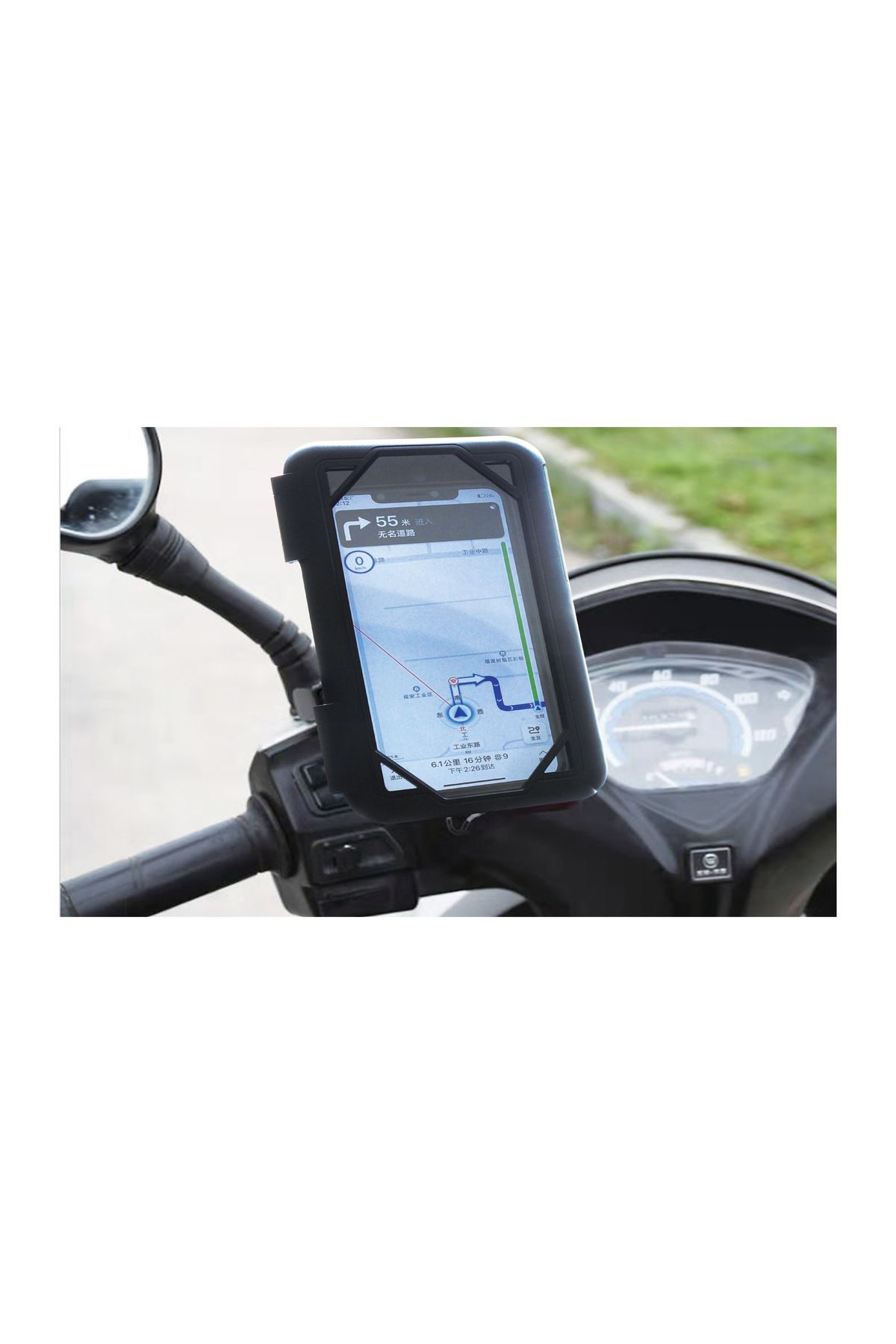 Soffany HY-820 Motosiklet Telefon Tutucu | 360° Ayarlanabilir | Şok Emici | Tüm Modellerle Uyumlu