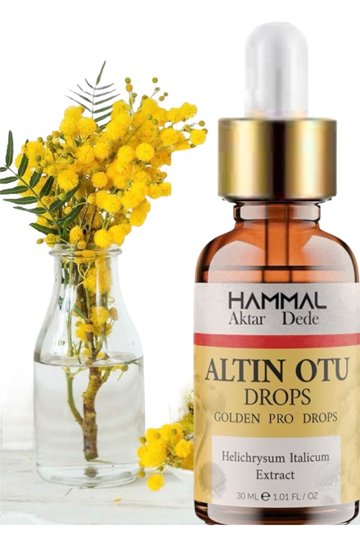 AKTAR Altın Otu Drops Golden Pro Dede 30 ml Damla Bir Kavanoz Altınotu Çay Hediyesiyle