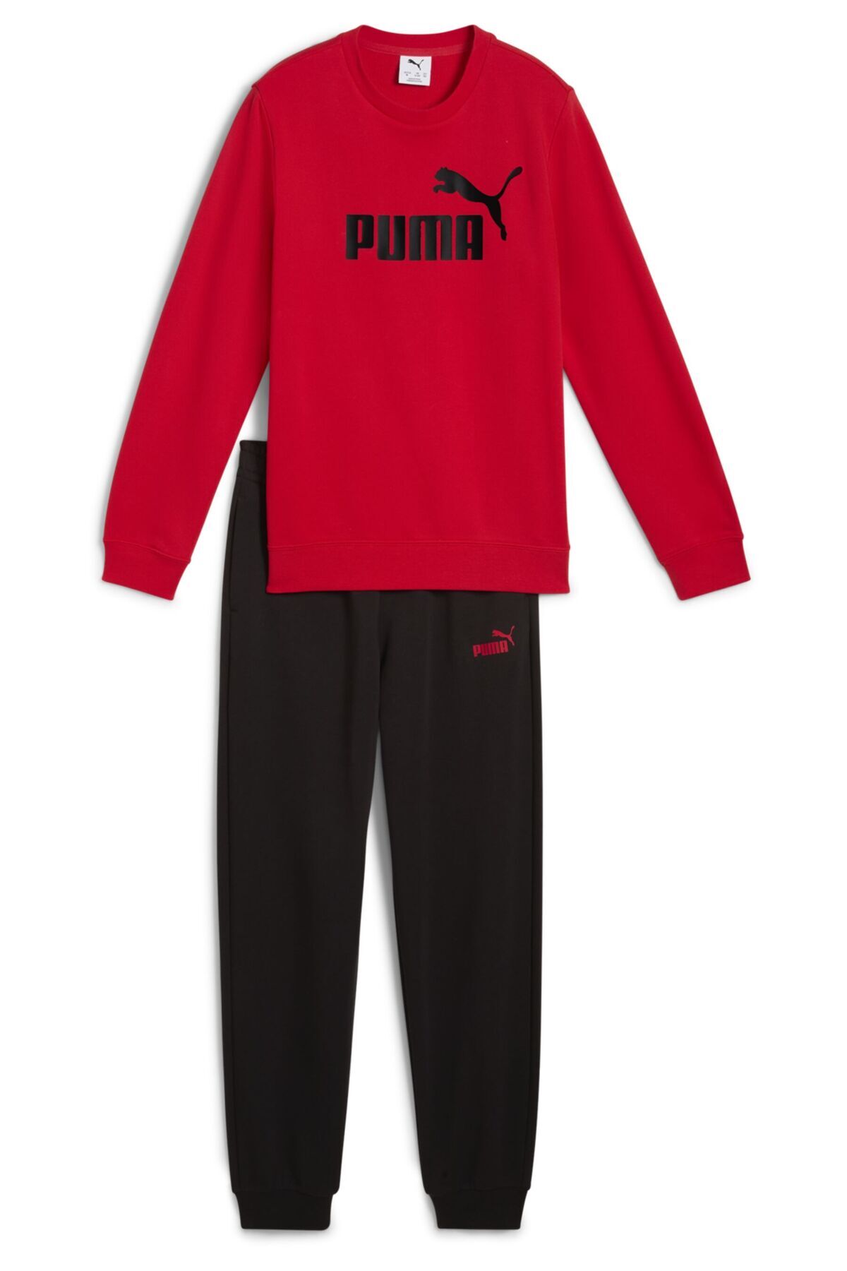 Puma-Essentials No. 1 Logo Crew Sweat Suit Youth 5