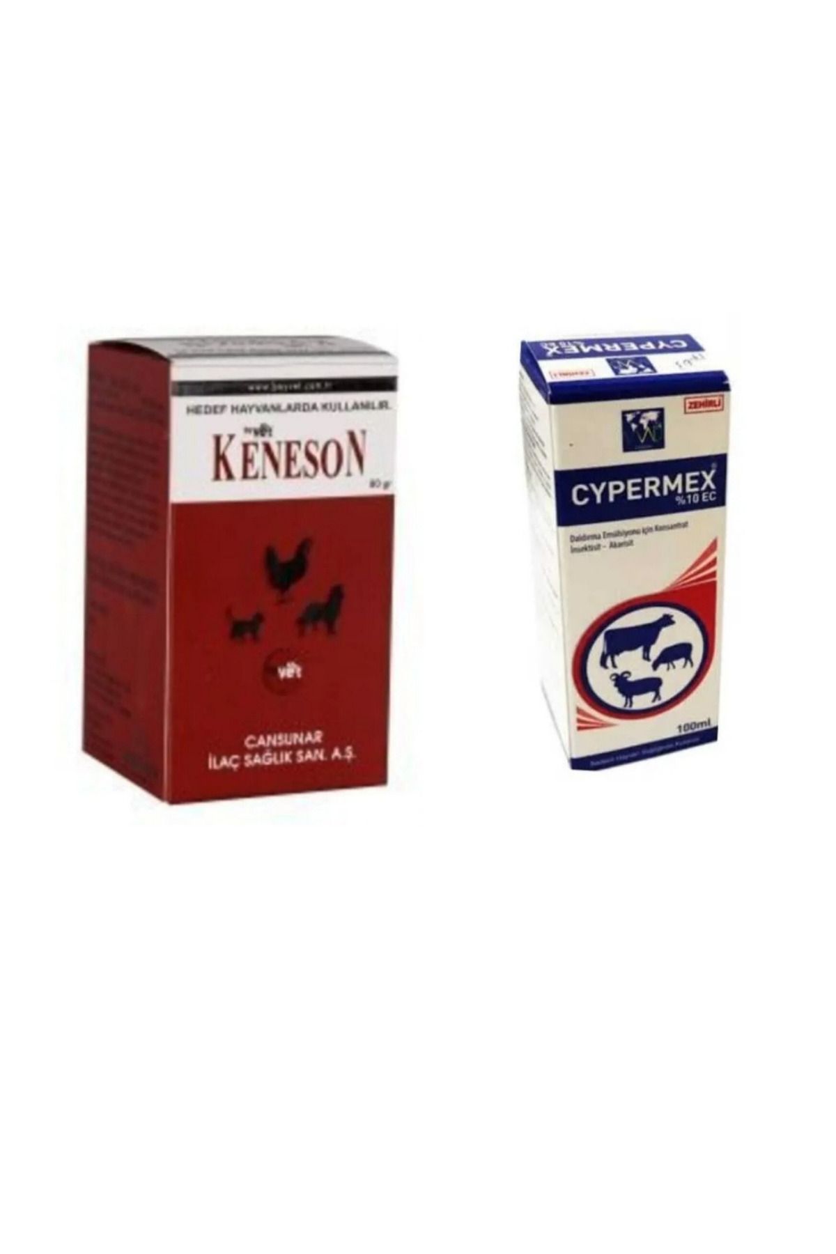 COŞGUN KENESON 500GR/CYPERMEX 100ML Hayvanlar İçin Bit Pire Kene Sinek İlaçları
