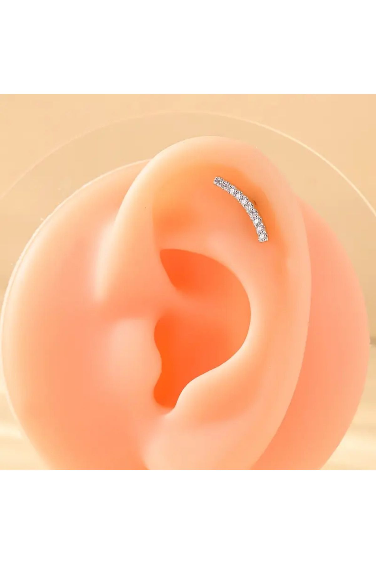 alysa jewelry Cerrahi Çelik düz şık zarif piercing helix, lobe