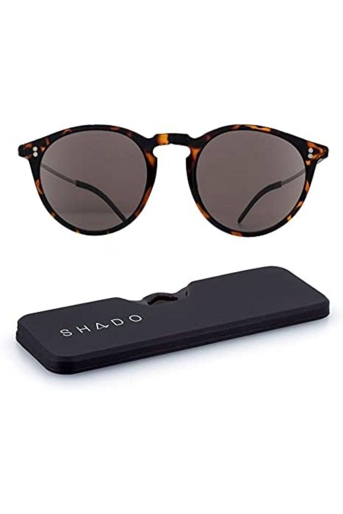 THIN OPTICS Shado Los Altos Güneş Gözlüğü Polarize, UV Korumalı, Tortoiseshell Kasa, Mıknatıslı Kılıf