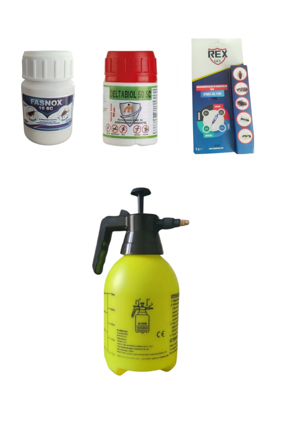 ZAG KİMYA Karınca Gümüşböceği Hamamböceği İlaçları/Fasnox50ML-Dbiol50ML-ReX Jel 5GR