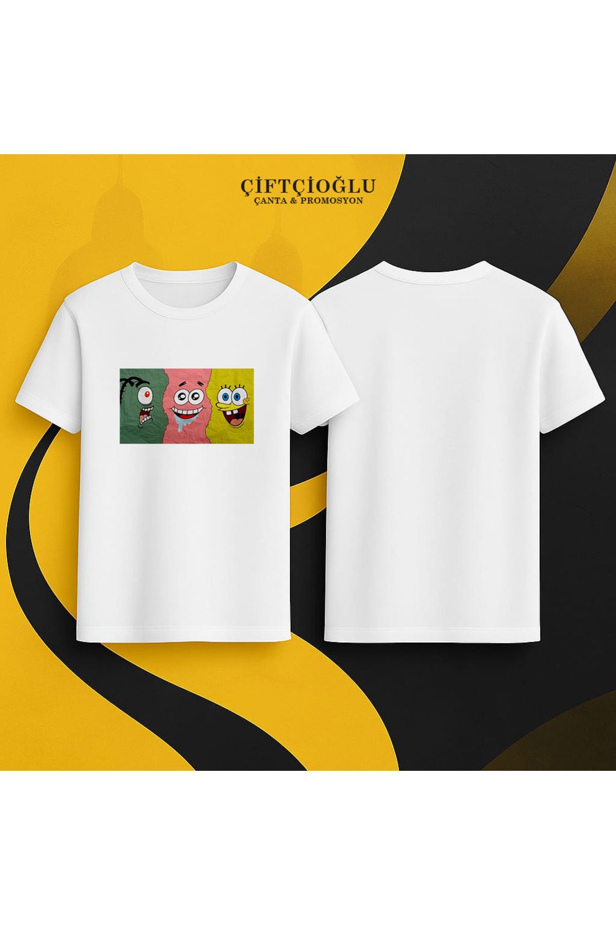 çiftçioğlu Kişiye Özel Pamuk-Polyester 1. Kalite Baskılı T-shirt Tişört