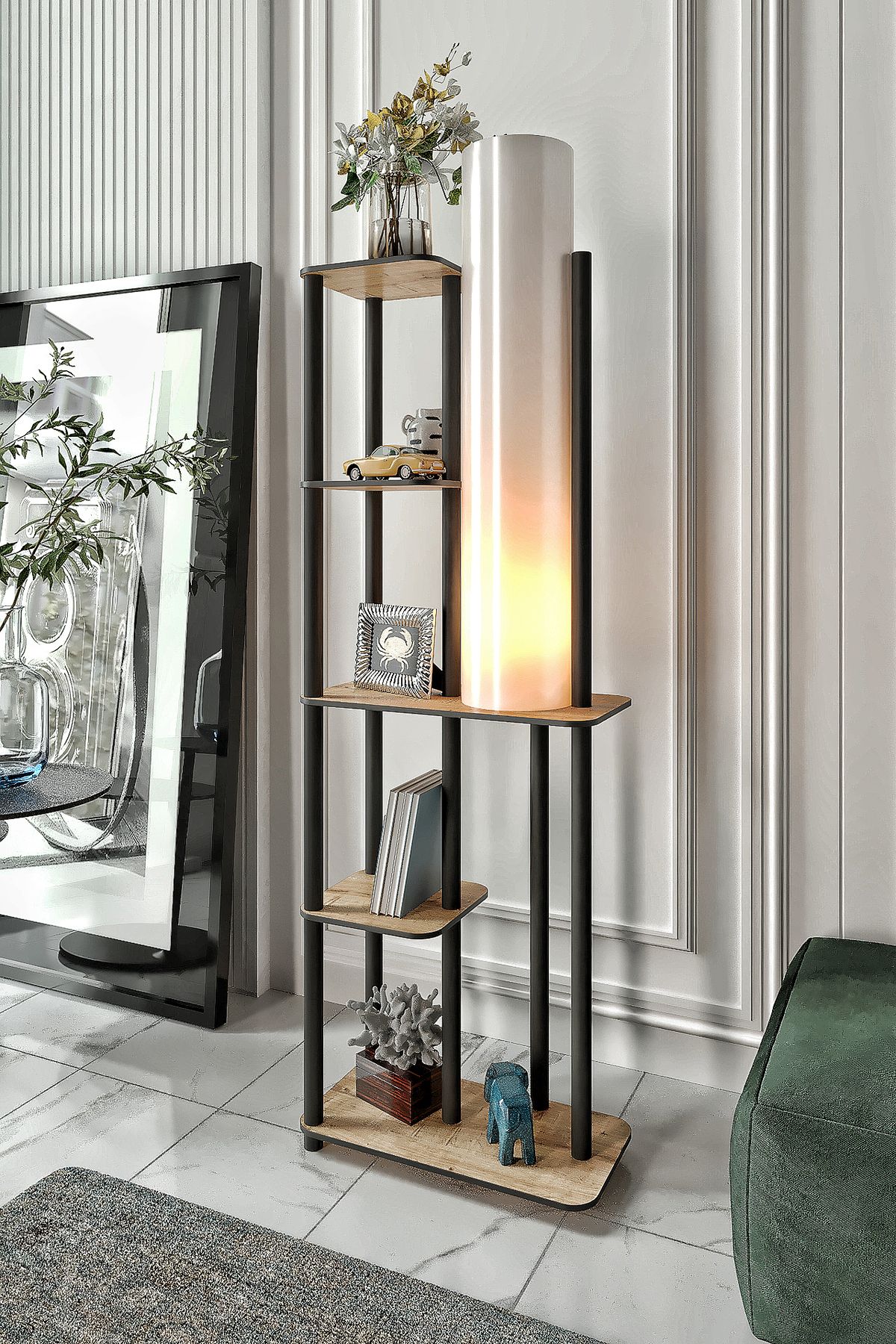 Home Moda Raflı Kitaplık Lambader