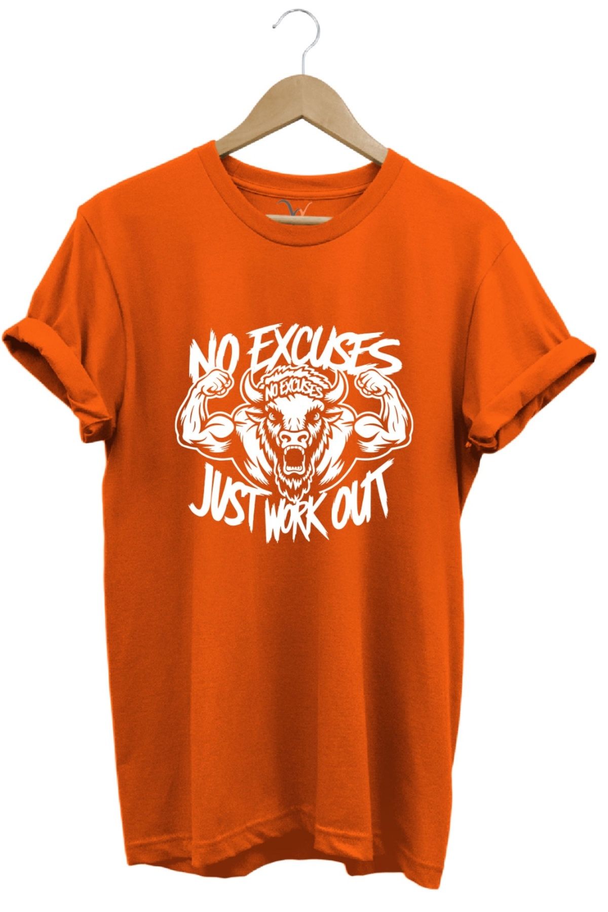 onsrawear MODA Gym Fitness Boğa Baskılı Sporcu %100 Pamuk Regular Fit T-Shirt