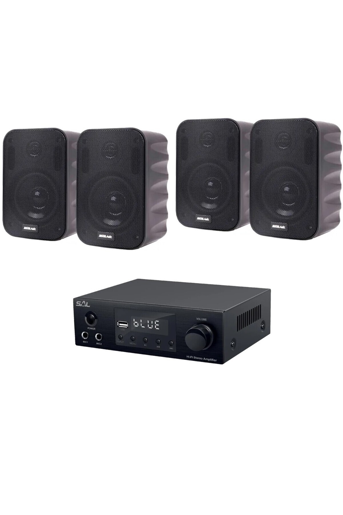 Master Audio Sistem 4 Boxe Restaurant, Cafenea, Hi-fi, Master Audio Cmp500, Bluetooth, Usb, Fm - One Size