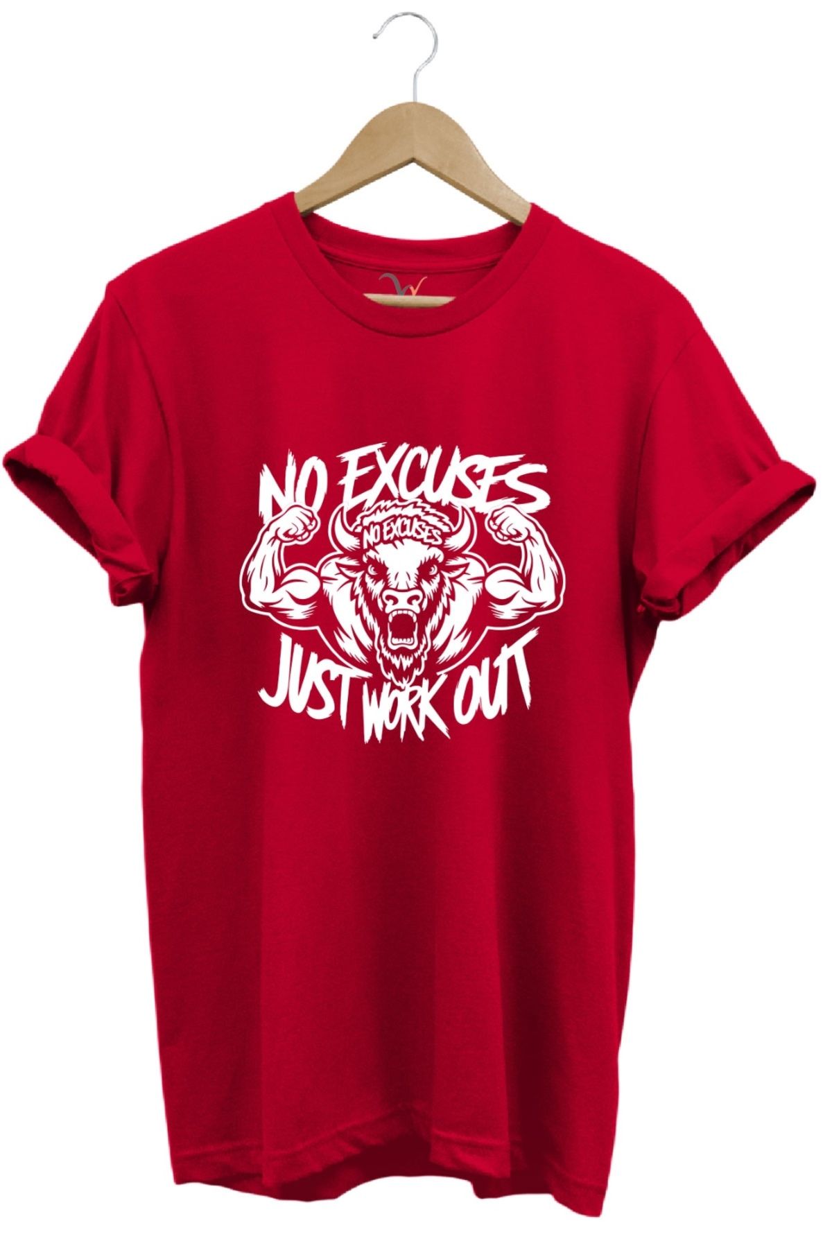 onsrawear MODA Gym Fitness Boğa Baskılı Sporcu %100 Pamuk Regular Fit T-Shirt