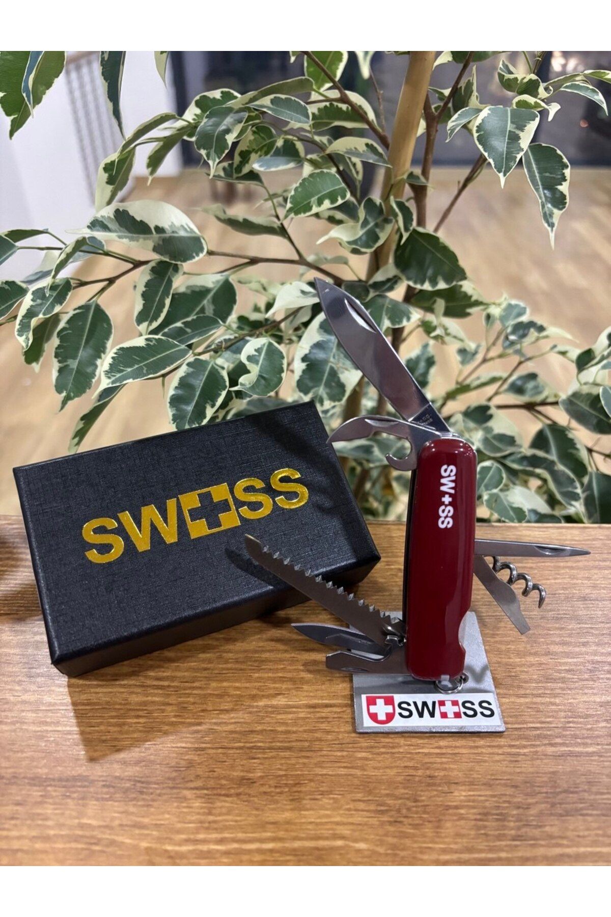SWISS 11 Fonksiyonlu Orijinal Isviçre Çakısı Paslanmaz Çelik Kamp Outdoor Günlük Kullanım