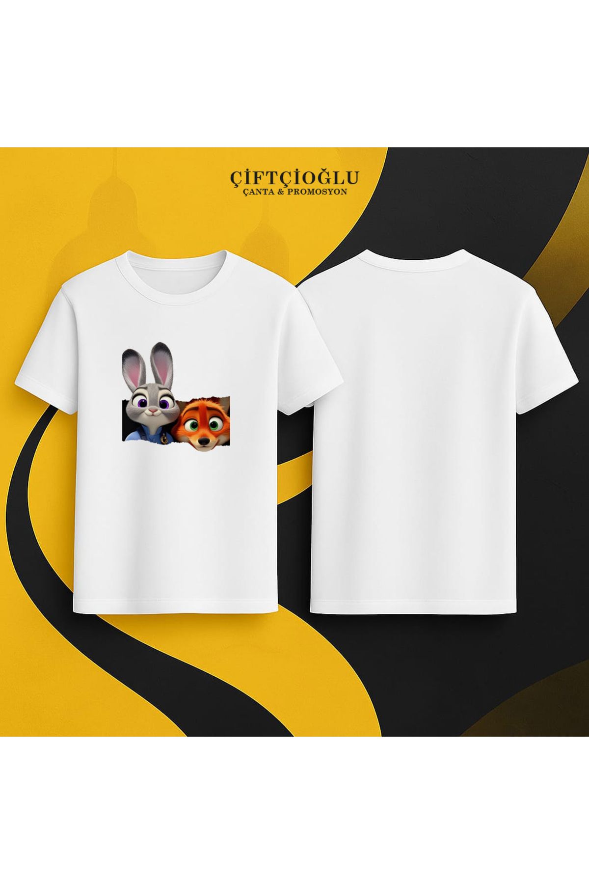çiftçioğlu Kişiye Özel Pamuk-Polyester 1. Kalite Baskılı T-shirt Tişört